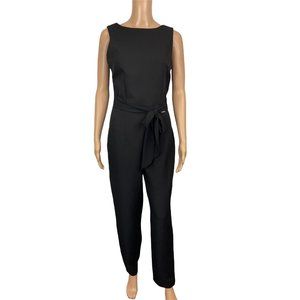 GUESS  SLEEVELESS BELTED BLACK JUMPSUIT
